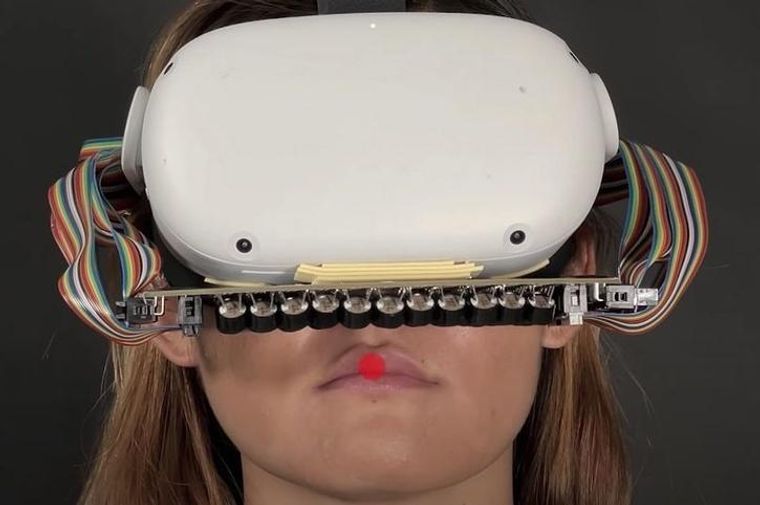 Researchers at Carnegie Mellon University repurposed a metaverse headset to include ultrasound to create sensory experiences for a user's mouth and hands.