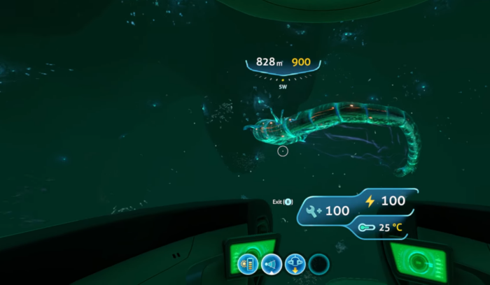 Screenshot of Subnautica, played on Oculus Quest 2
